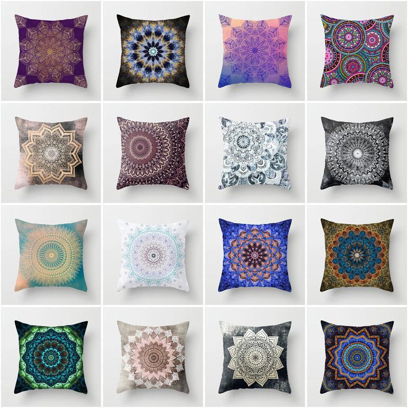

New mandala series ethnic style theme polyester home decoration sofa pillowcase bedding pillow cover 45*45cm cushion cover1, 19