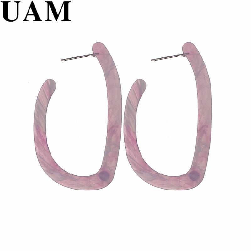 

Hoop & Huggie UAM Fashion Jewelry Stylish Accessories Hyperbole Cellulose Acetate Irregular Earring For Women Friend Unique Birthday Gift