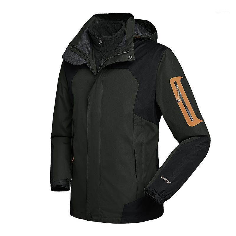

Autumn Winter Men's Outdoor Jacket Fleece+Trench Coat 2pcs Women's Multi-pockets Hiking Fishing Travelling Skiing Jackets 5XL1, Men4