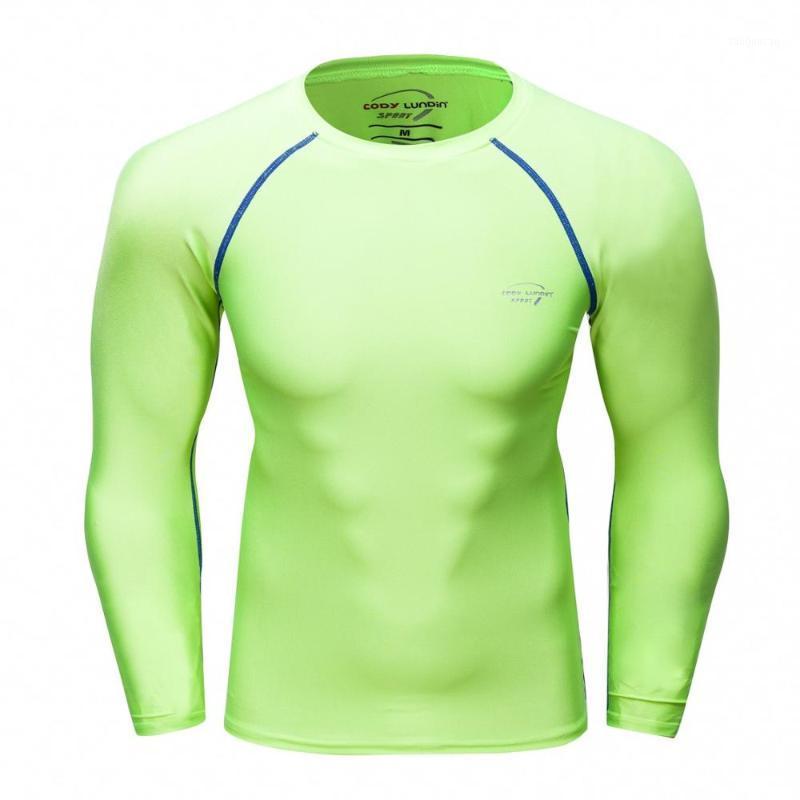 

Men's Solid Color Sports Running Long Sleeve T-shirt Tight Sports Fitness Elastic Tight T-Shirt Quick-Drying Running Fitting Lon1, Jmct122