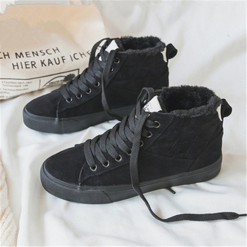 

New Female 2021 Winter Short High Leather Warm Shoes Girls Lace Up -40 DXGW, Brown.