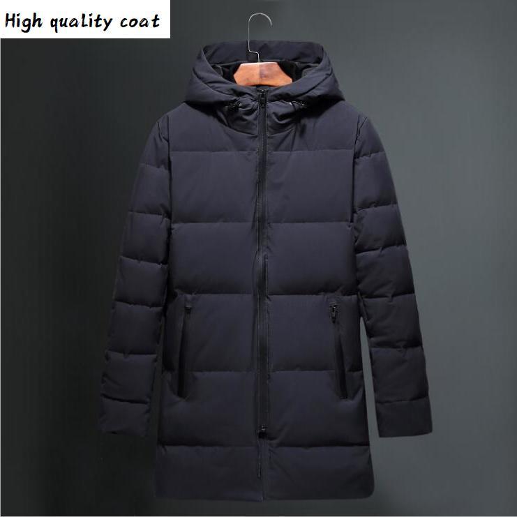 

2020 Hot Men's New 3 Colors Warm Outwear Winter Slim Fashion Jacket Korean Men Windproof Hood Men Thickening Jacket Male Parkas, Black