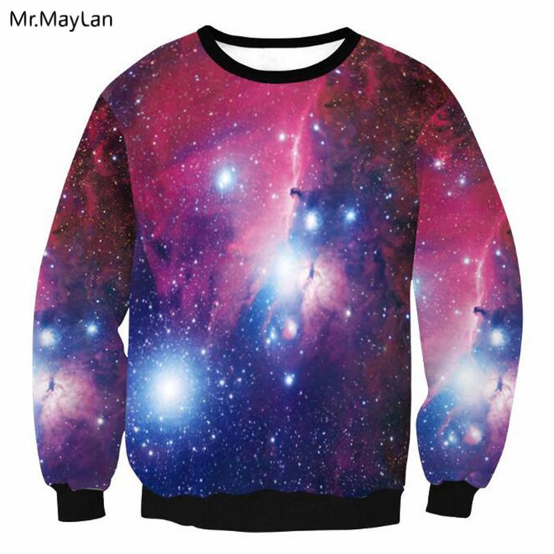 

Starry Night Galaxy Space Sweatshirt 3D Print Hipster Sweatshirts Casual Hoodies Outfits Men/Women Clothes Pullover O neck Tops, Galaxy space 02