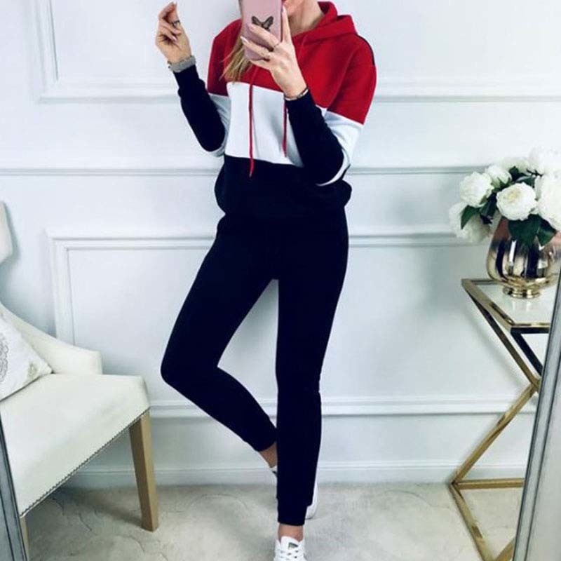 Autumn Track Suit Women Set 2 Piece Two Piece Set Top And Pants Womens Tracksuit Set Sweatsuits For Women 2 Piece Outfits 201119Z