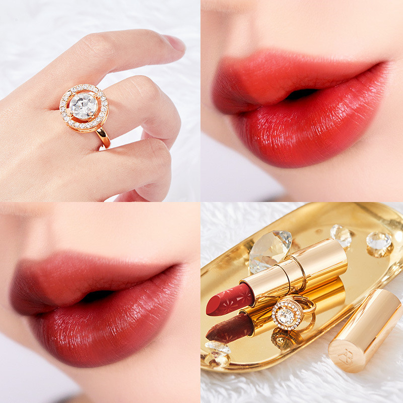 

Designer diamond lipstick Private label matte lipstick wholesale Luxury bow lipstick container Makeup beauty lip 2021 new style