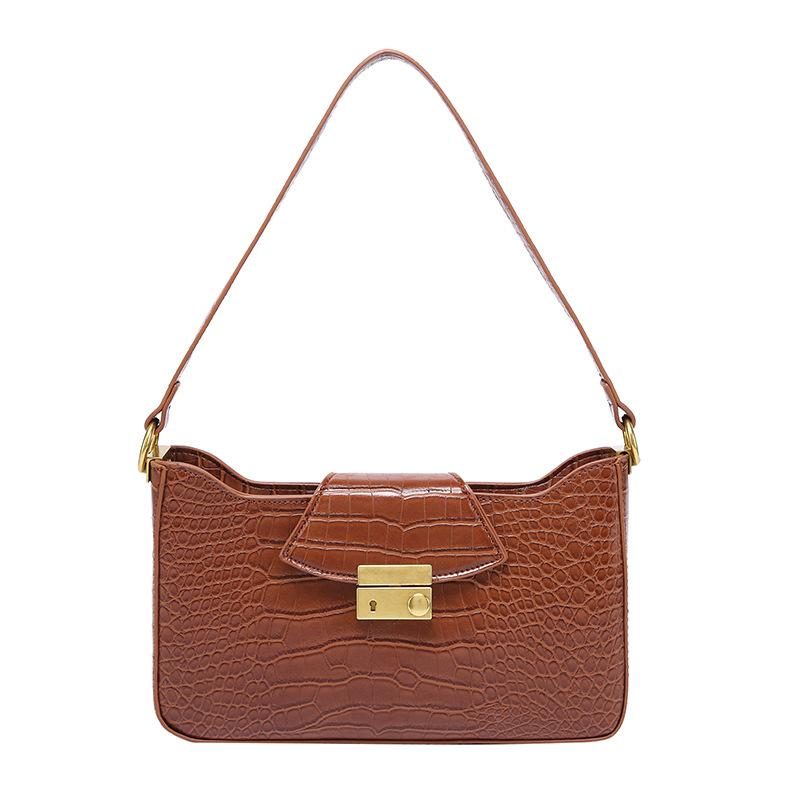 

New alligator underarm Bag Fashion Shoulder Bag women's, Black