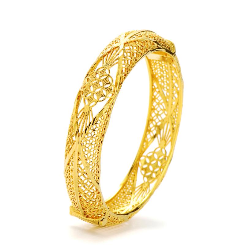 

Bangle Gold Color Bracelets Ethiopian Middle East Dubai Bangles For Women Wedding Jewelry African Gifts
