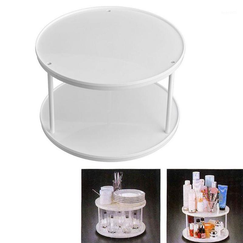 

360 Degree Rotating 2 Tier Spices Fruit Tray Turning Table Cake Rack Hold Organizer Home Kitchen Storage Rack Stand Basket1