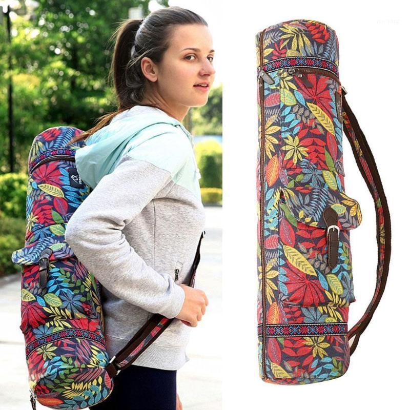 

Printed Yoga Mat Bag Mat Case For Momen Men Pilates Carry Dance Yoga Easy E0O8 Fintes Sports Backpack Pad Bags Exercis O2L31, Blue