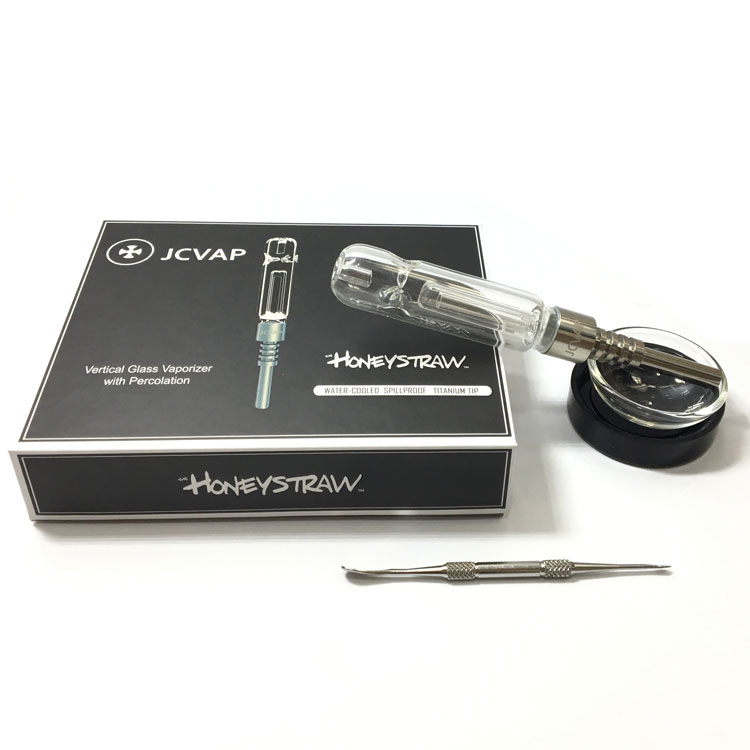 

Jcvap straw with Titanium Nail Ceramic or Quartz Tip Mini Glass Pipe Oil Rig jcvap kit Dabber Straw pipe