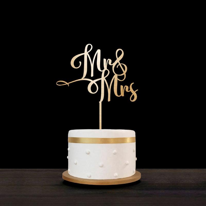

Mr and Mrs Wedding Cake Topper Customized Wedding Cake Topper, Personalized Topper for Engagement Party