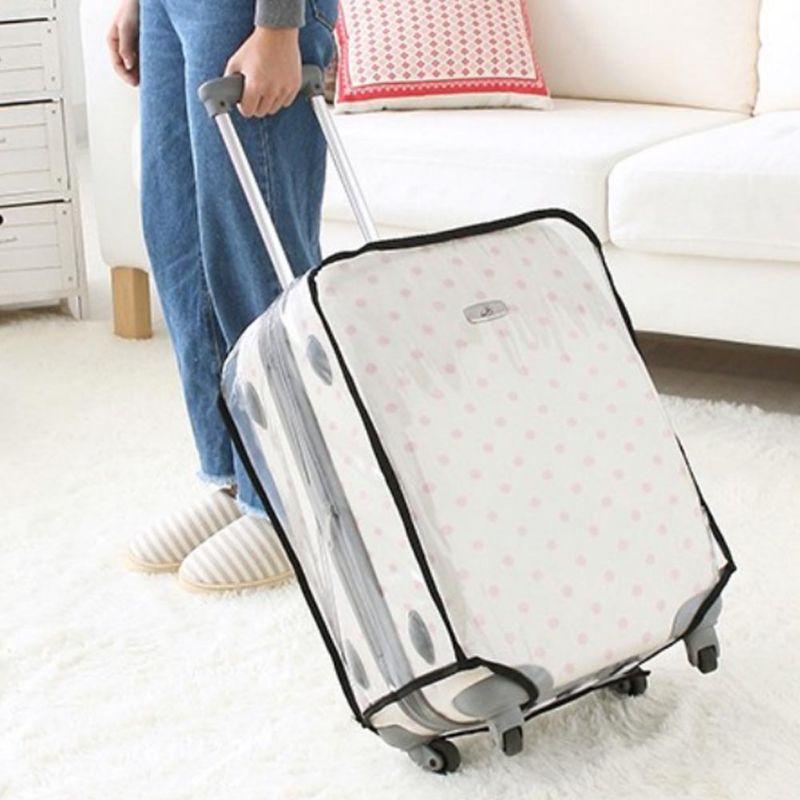 

Waterproof Dustproof Rain Cover Travel Luggage Suitcase Cover 4 Size Clear Luggage