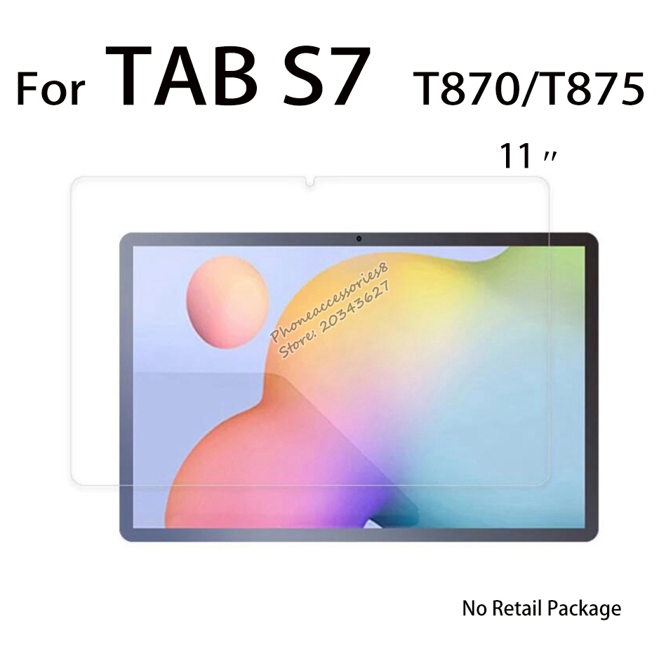 

Tablet Tempered Glass Screen Protector For Samsung Galaxy TAB S7 T870 T875 9H 11 inch protective glass in opp bag no retail pack