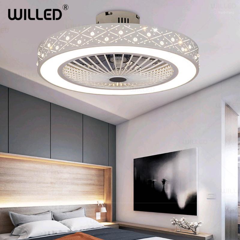 

Remote Control Ceiling Fan Lamp With Controller White Modern Led Lights 55cm Light Living Bedroom Room Lighting 220v1