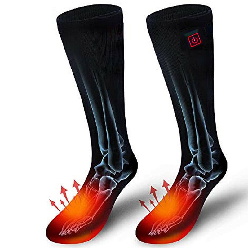 

Rechargeable Battery Warmer Socks Electric Heated Adjustable Socks For Women Men Winter Outdoor Skiing Cycling Sport Keep Warm, Black 4.5 v