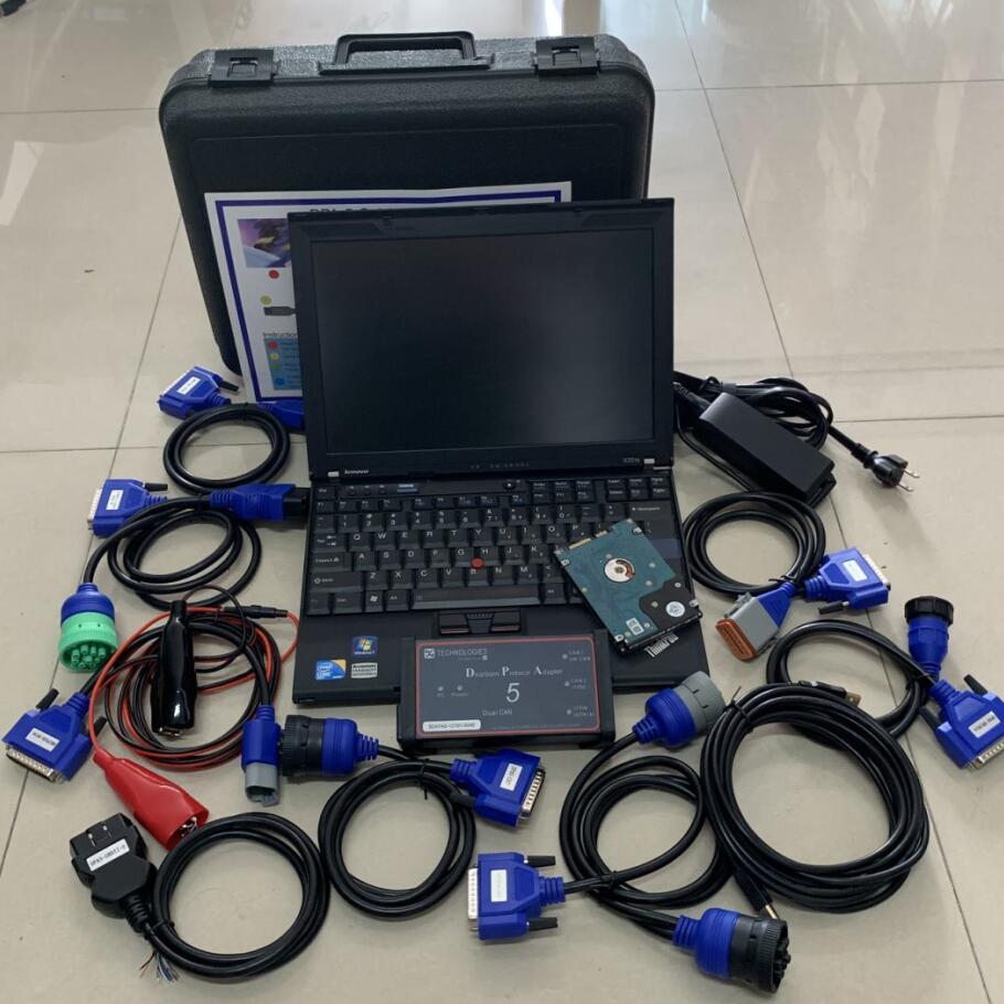 

diagnosis tool dpa5 dearborn portocol adapter 5 heavy duty truck scan tools all cables laptop x201t i7 4g touch screen one year warranty