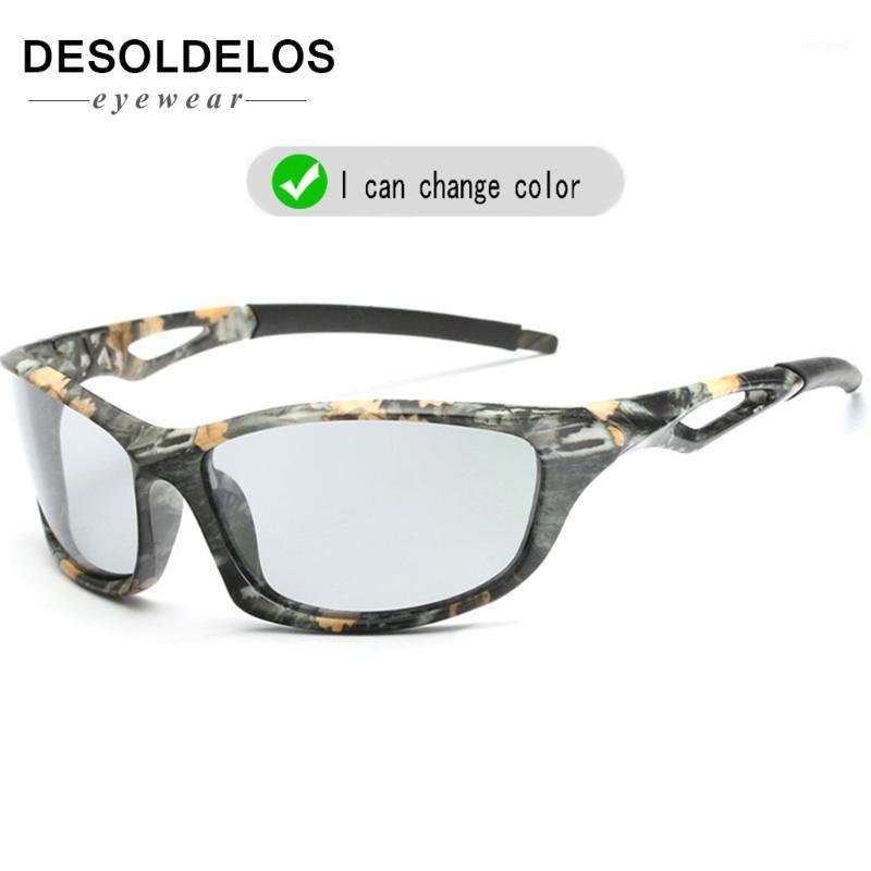 

Photochromic Sunglasses Polarized Men Sport Sun glasses Camo Frame Eyewear UV400 Polaroid 20201