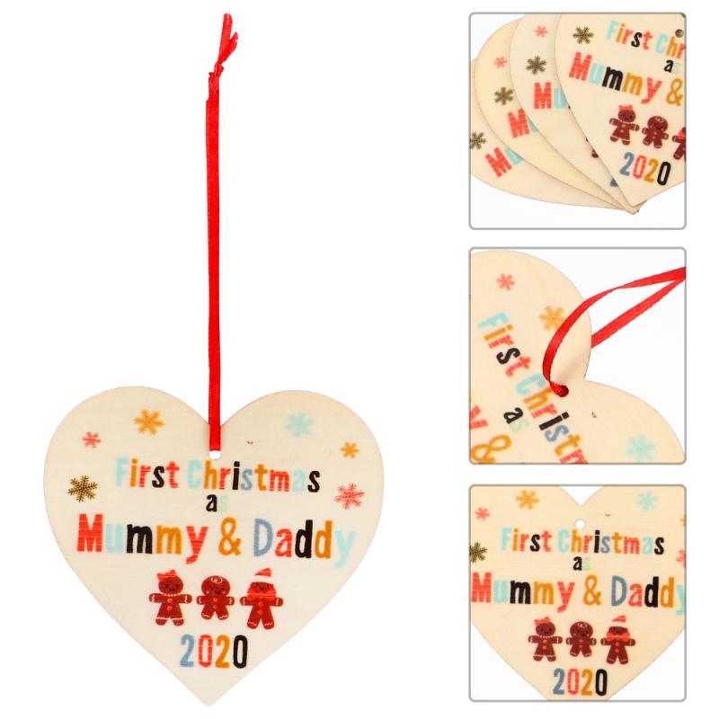 

4pcs Christmas Practical Wooden Decoration Hanging Props Hanging Pendant for Home Gift