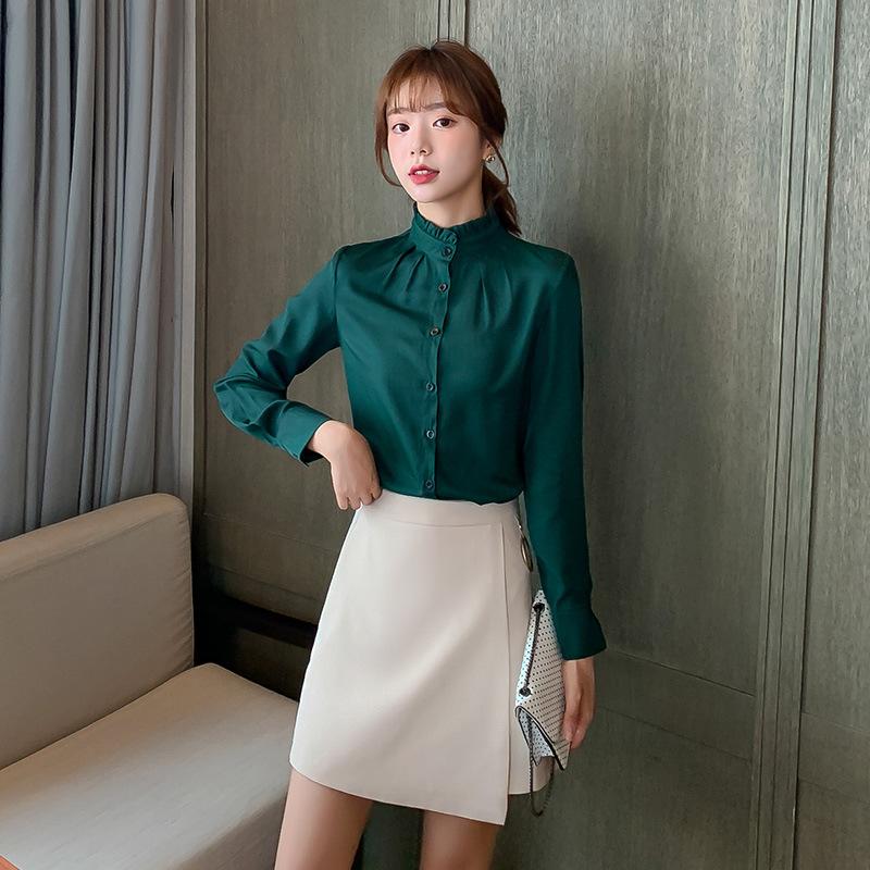 

Solid color, large size, slimming undershirt, long sleeves, fashion, casual, Slim Lady' shirt, Red