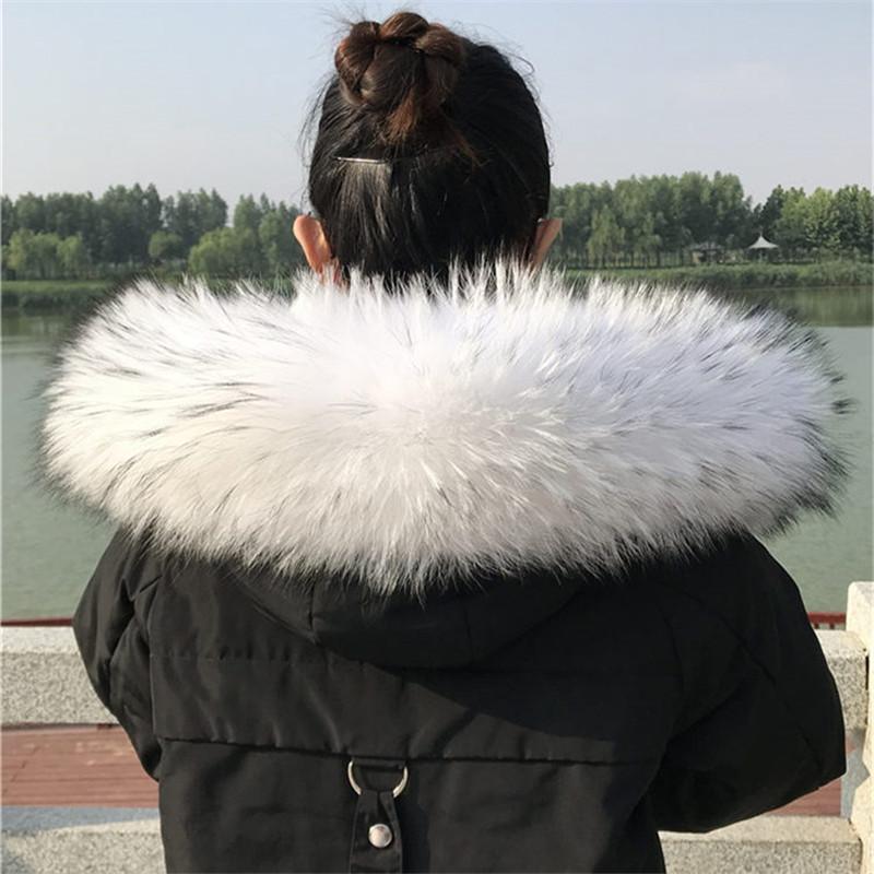 

Scarves Genuine Real Raccoon Fur Collar Women Natural Scraves Winter Warm Hooder Scarf Big Size Shawl Female