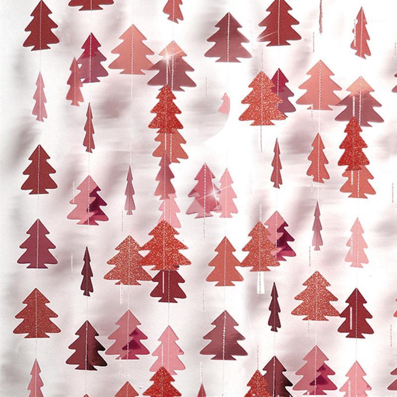 

Christmas Tree Paper Garland Artificial Tree Wall Hanging Ornaments Christmas Decorations for Home Navidad 2020 Decor New Year1