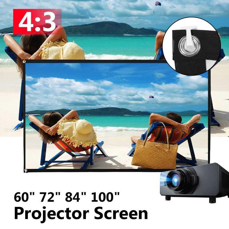 

60/72/84/100Inch Projector 4:3 HD Curtain Display Screen Indoor Outdoor Home Theatre Projection Screen Movie Projector Foldable1