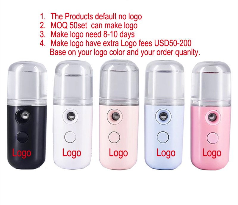 

UP019 Private Logo 30ML Mini Nano face Sprayer USB Nebulizer Facial Steamer Humidifier Hydrating for Women face moisturize