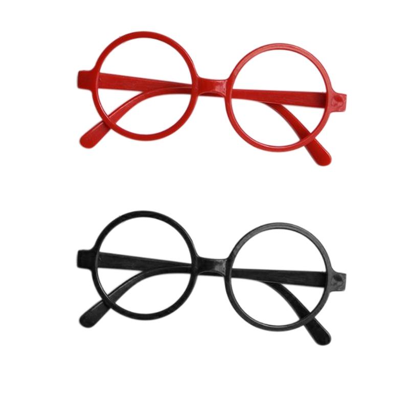 

Childrens Kids Round Shape Black Or Red Frame Glasses Christmas Gift