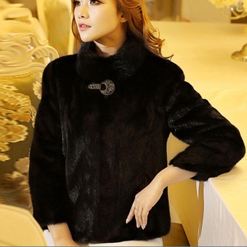 

Large Size 5XL 6XL Faux Fur Bolero Jacket For Women Warm Winter Fur Coats Mink Coat Overcoat Stand Collar, White