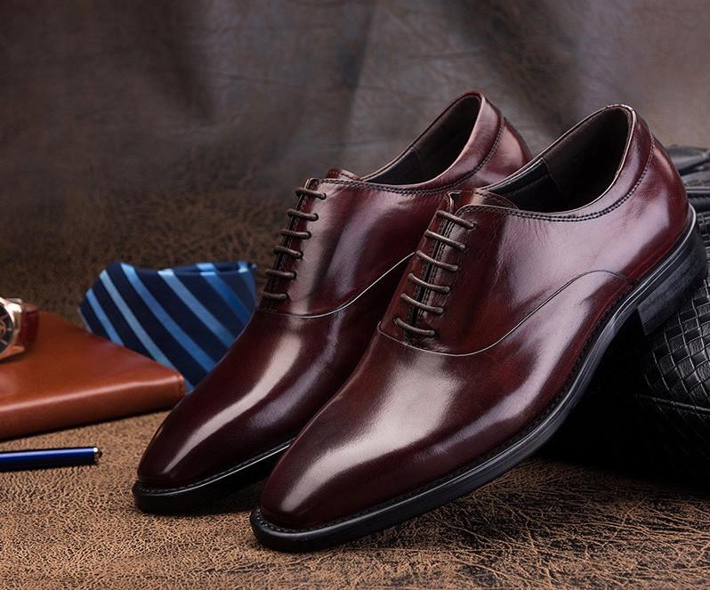 

Classic Formal Oxford Shoes For Male Footwear Wedding Shoe Men Shoe Leather Genuine Italian Designer Pointed Toe Dress Shoes, As pic