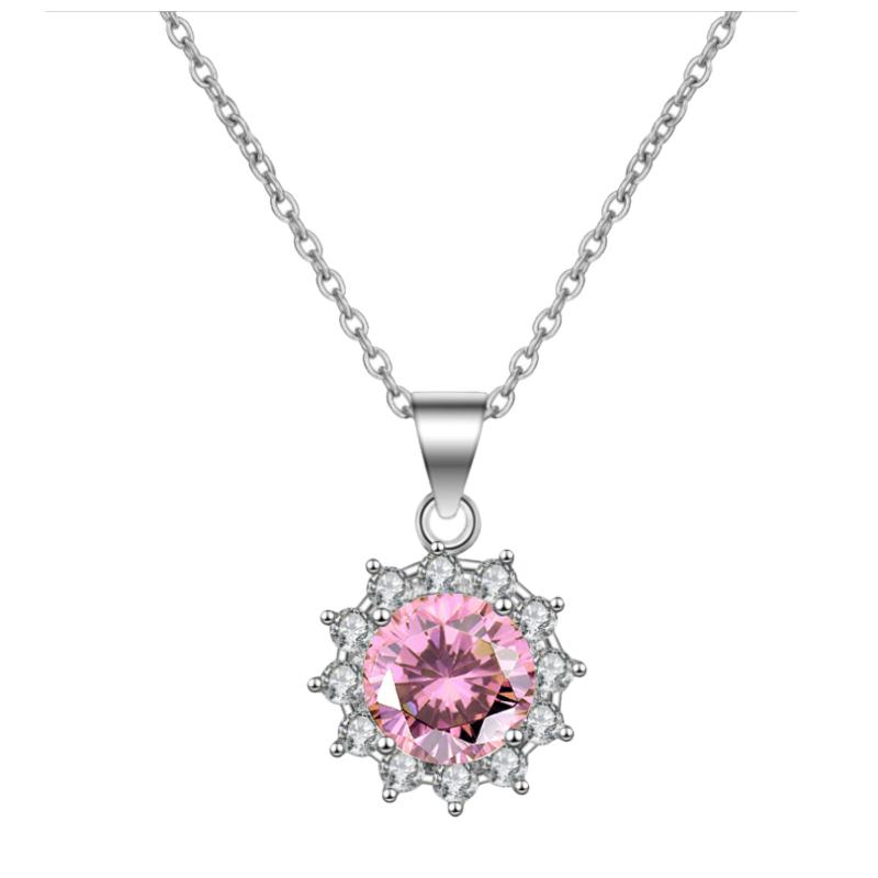 

Chains Sun Accessories Pendant Clavicle Chain Flower Necklace Girlfriend Gift Necklaces & Pendants, Silver
