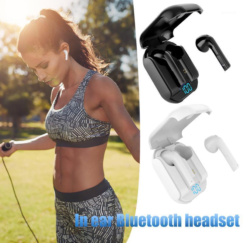 

Earphones Bluetooth Wireless Headphones in Ear Stereo Earbuds Touch digital display Bluetooth Headphones Gaming Headsets Fashion1, Black