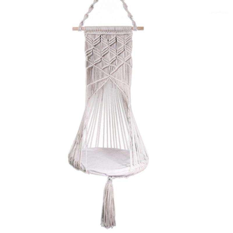 

AFBC Cat Swing Cage Handmade Macrame Pets Pet House Cats Hanging Sleep Chair Seats Toy Four Seasons Available1