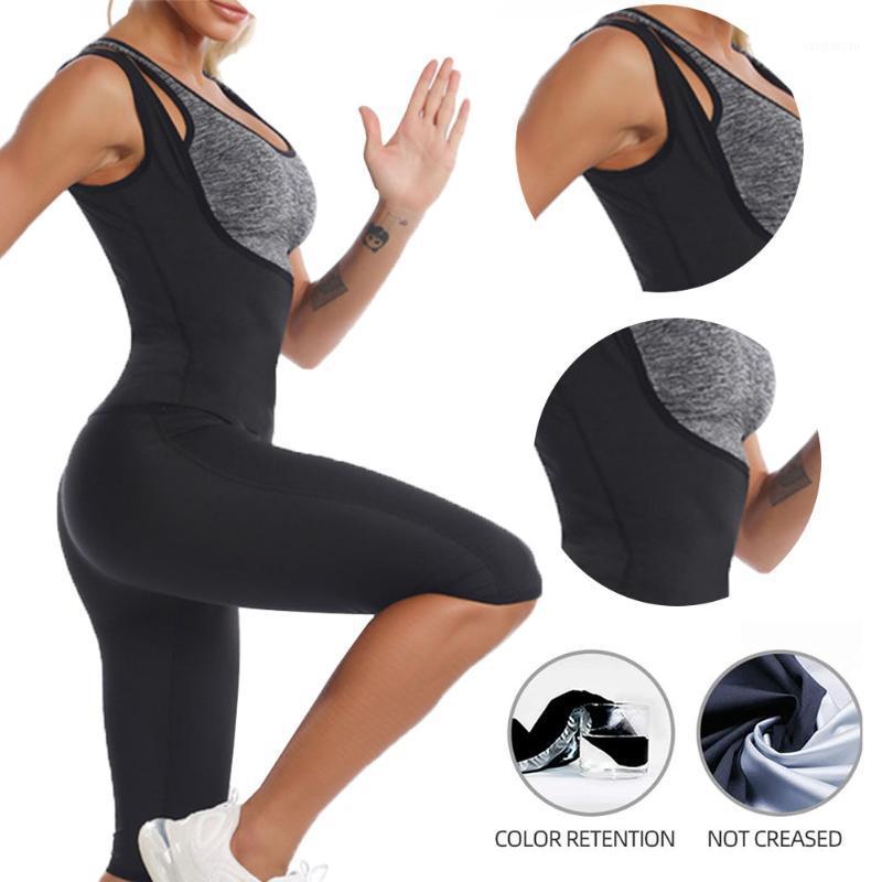 

Waist Trainer Workout Body Shaper Fitness Thin Women Sweat Sauna Vest Slimming Breathable Home Gym Solid Yoga Push Up1, As pic