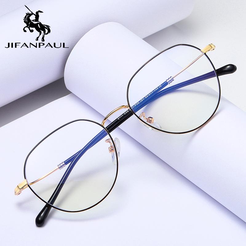 

JIFANPAUL Classic round frame retro blue anti-glare glasses male fashion optical lenses computer glasses for men free shipping