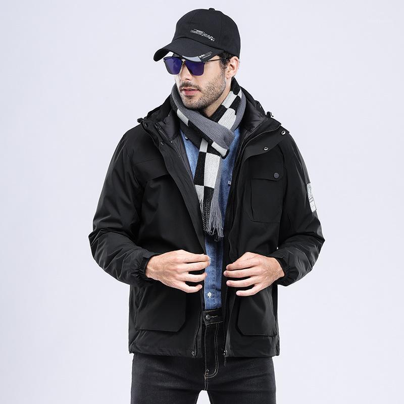 

Down jacket men' down jacket men' three-in-one detachable cold-proof clothing winter outdoor hiking clothing warm1, Picture product