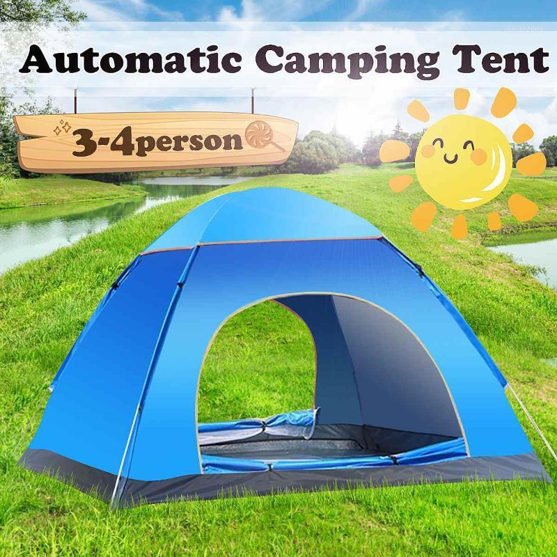 

3-4 Person Automatic Instant Up Family Outdoor Camping Tent Easy Open Camp Tents Ultralight Shade Portable Free Construction1