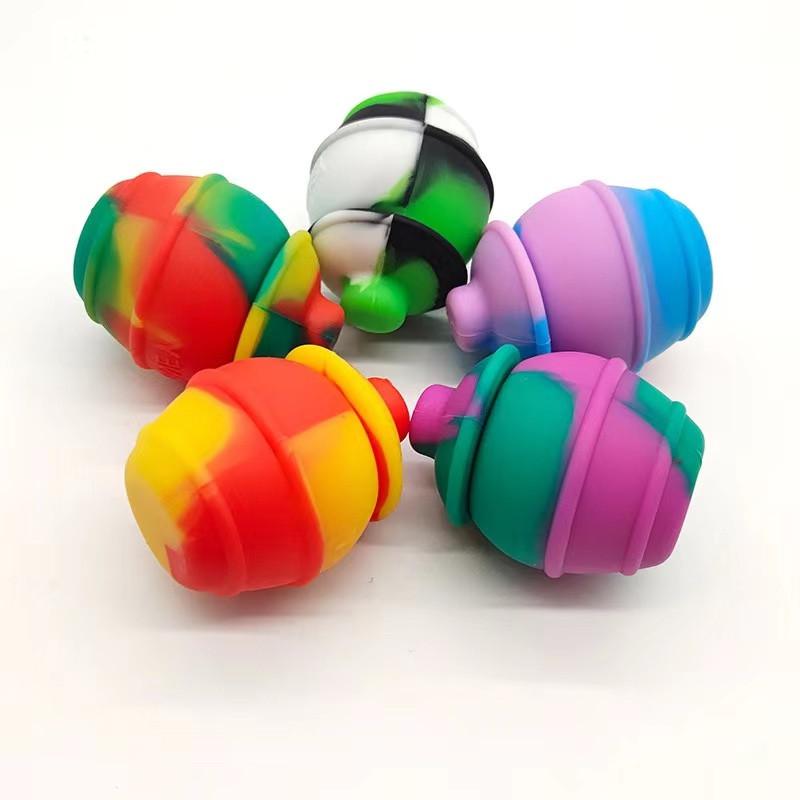

Unique Silicone Nonstick Wax Containers Other smoking acceeories 35ML rubber food grade dab tool storage jar oil holder for concentrate oils pot