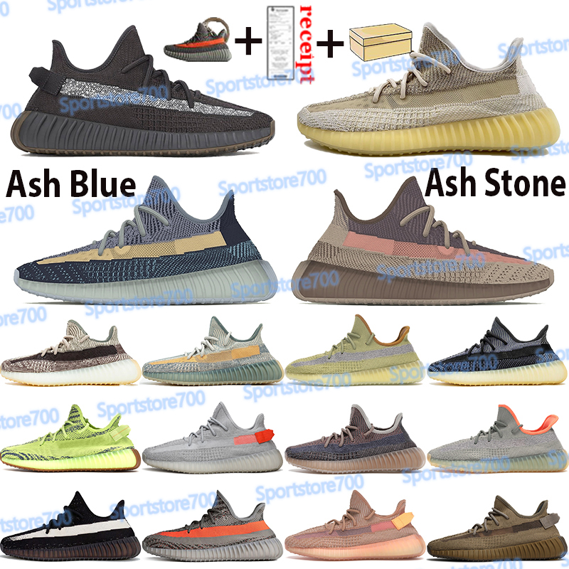 

2021 Ash blue pearl mens running shoes sports trainers natural carbon earth zyon zebra yeshaya yecheil fade oreo beluga women sneakers box, Double box