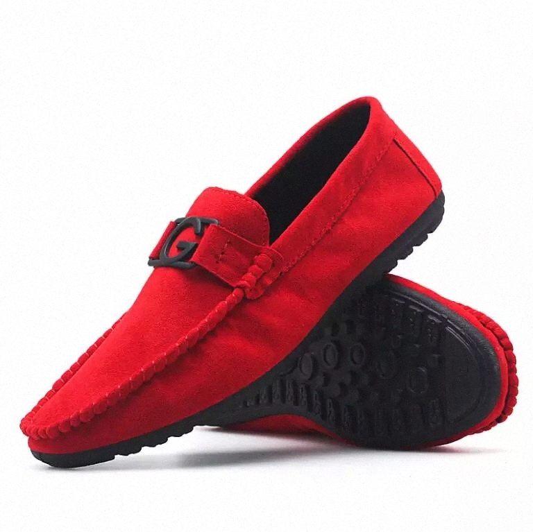 

Spring Summer NEW Men's Loafers Comfortable Flat Casual Shoes Men Breathable Slip-On Soft Leather Driving Shoes Moccasins #9e6R