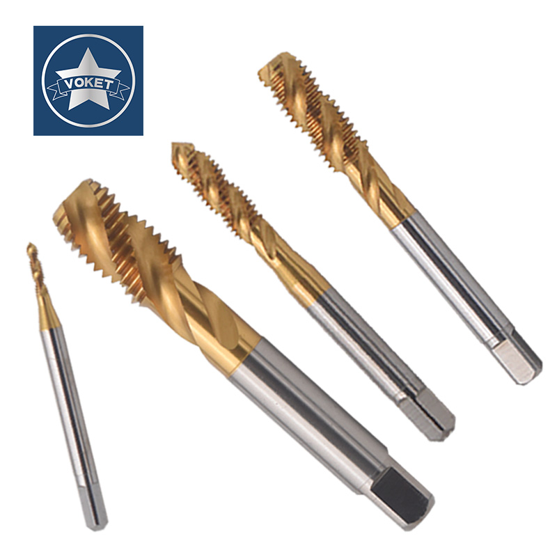 

HSSE Right Hand With TIN Sprial Fluted tap UNC 5/16-18 3/8-16 7/16-14 1/2-13 9/16-12 5/8-11 3/4-10 American Screw Thread taps