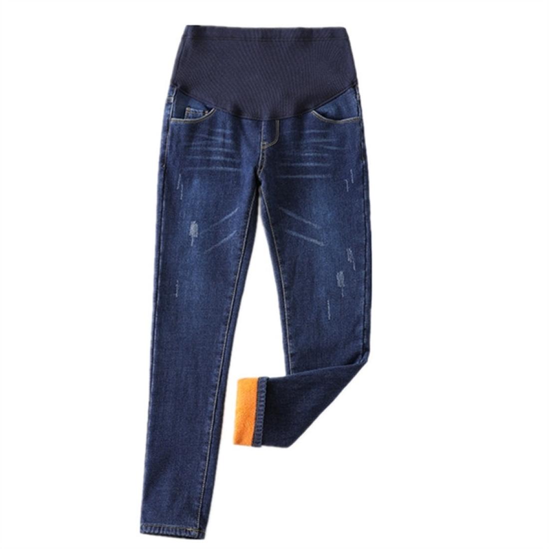 

Plus Feet Thick Velvet Jeans Fashion Outer Wear Leggings Pregnant Women