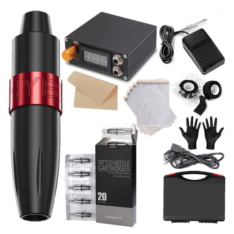 

Professional Tattoo Machine Kit Tattoo Power Supply Rotary Pen With Cartridges Needles For Permanent Makeup Eyebrow Body Art1