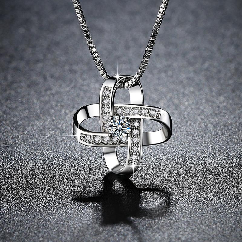 

Chokers Simple Eternal Heart Crystal Choker Necklace Personality Lucky Star Memory Pendant For Girl Women Fashion Jewelry Gifts