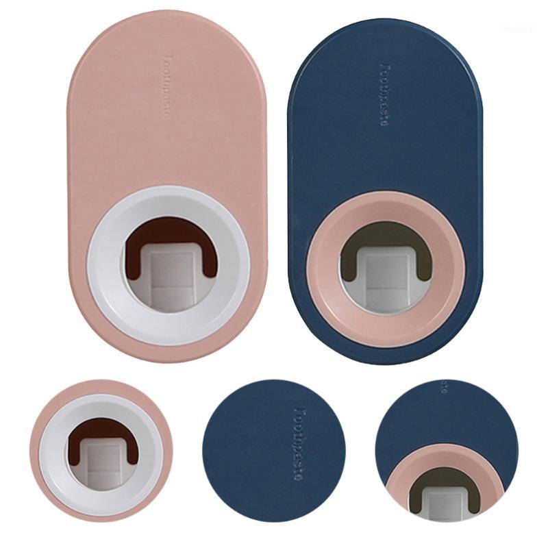 

2pcs Reusable Convenient Wall Mounted Toothpaste Dispenser Bathroom Hotel Home1