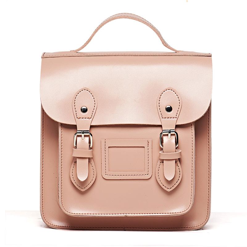 

Girl's Bag for School New Fashion Retro Bagpack Brand Designer Women Backpack PU Leather Belt Satchel Mini Small Teenage, Black