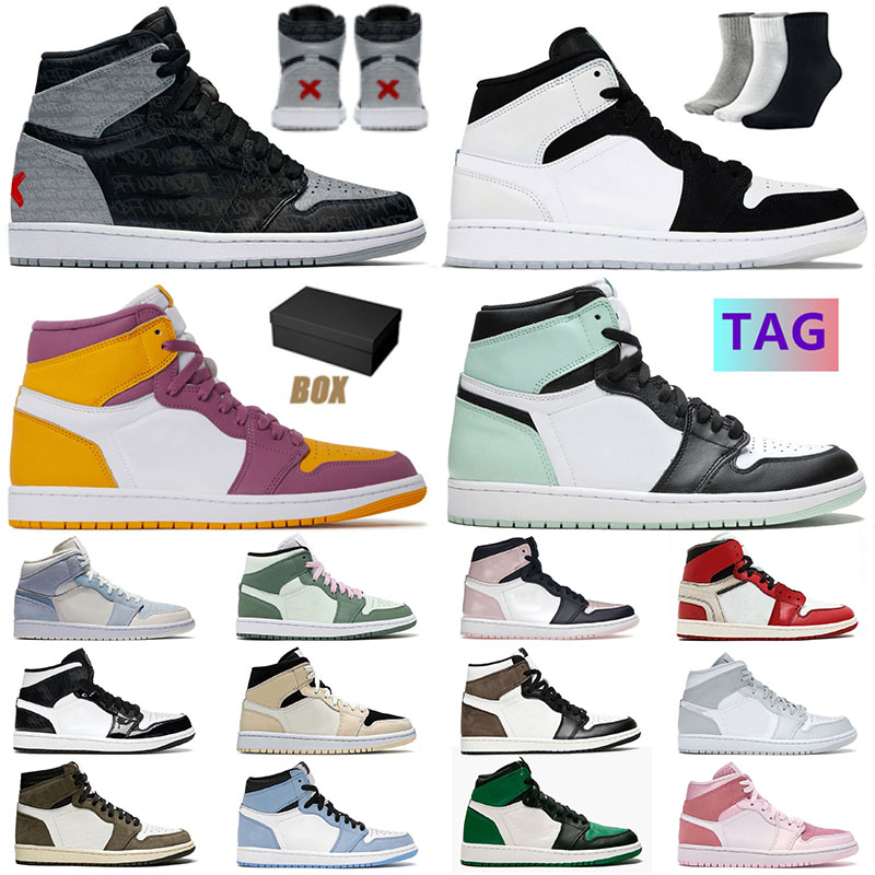 

Original Basketball Shoe Jumpman 1 1s Mens Womens Designer Sneakers Diamond High OG NRG Igloo Cactus Jack Dark Mocha Panda Unc Mid Dutch Green Sports Trainers, A5 black white 36-45