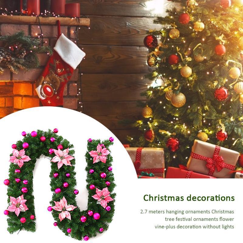 

Christmas Garland with Mixed Decorations Xmas Decoration Happy New Year 2.7m PVC Outdoor Christmas Supplies Fashion1