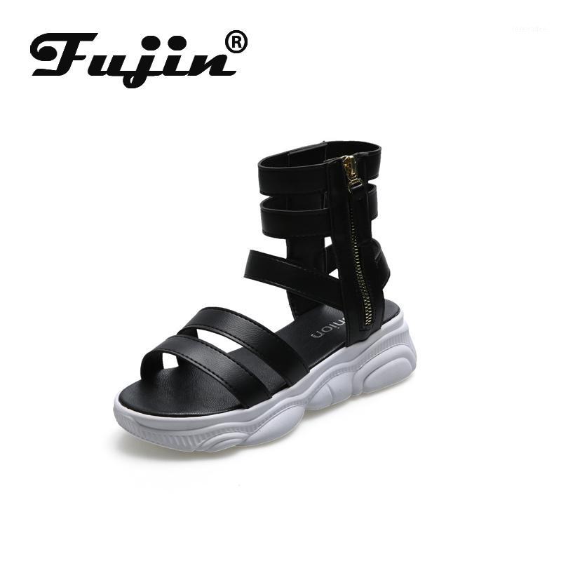 

Fujin Women Sandals Summer 2020 Causal Sandals Dropshipping Female Students Flat Thick Bottom Causal Summer Women Shoes1, Black
