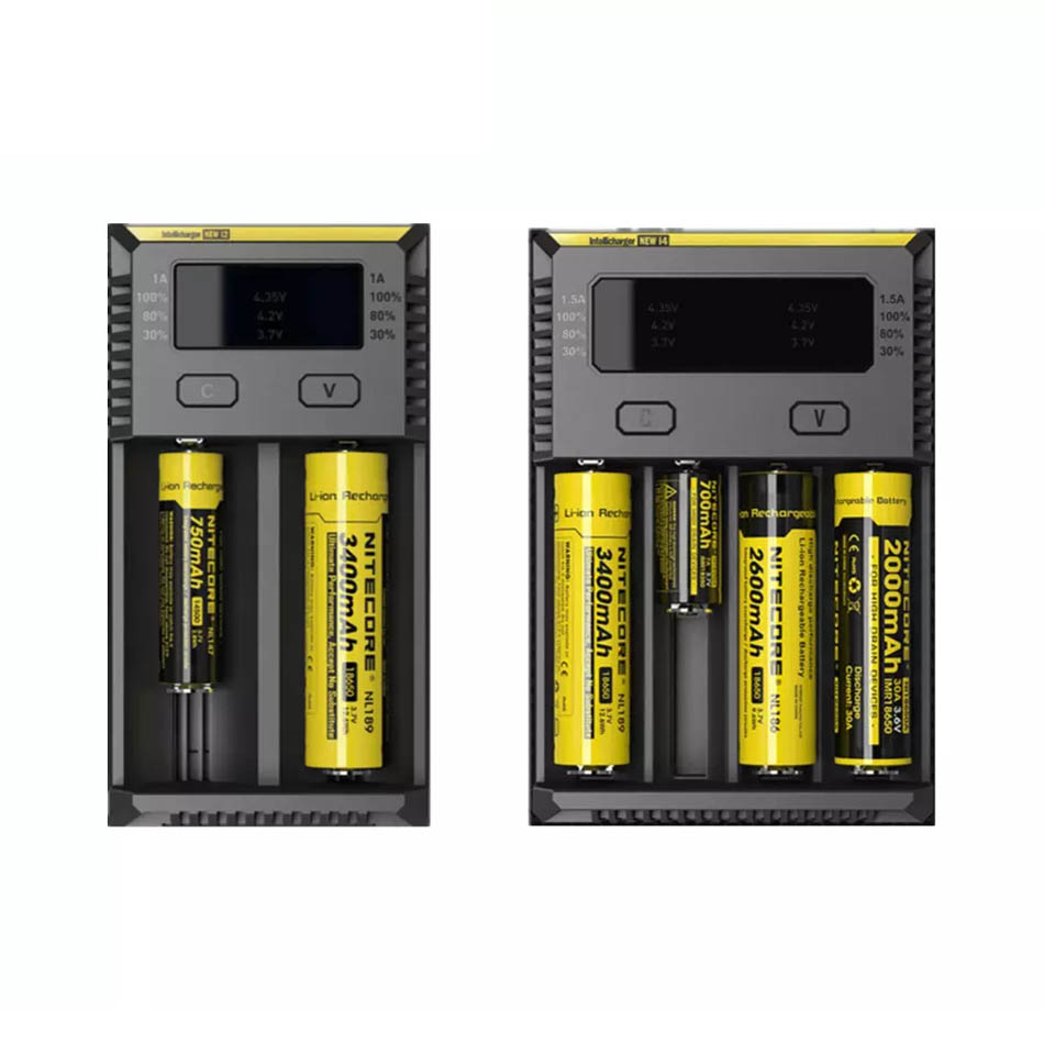

Nitecore NEW I4 I2 Digicharger LCD Intelligent Circuitry Global 18650 Battery Charger For 14500 16340 26650 Rechargeable Battery